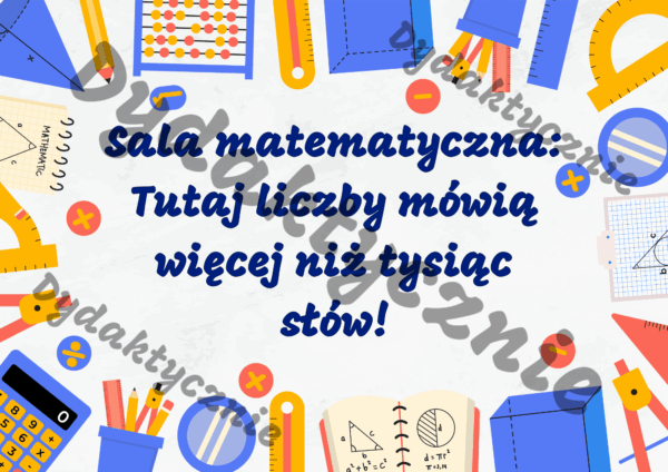 Napisy na drzwi – sala matematyczna - obrazek 2