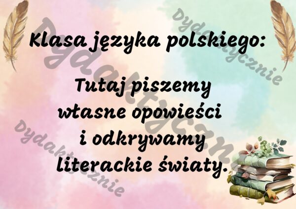 Napisy na drzwi – sala języka polskiego - obrazek 3