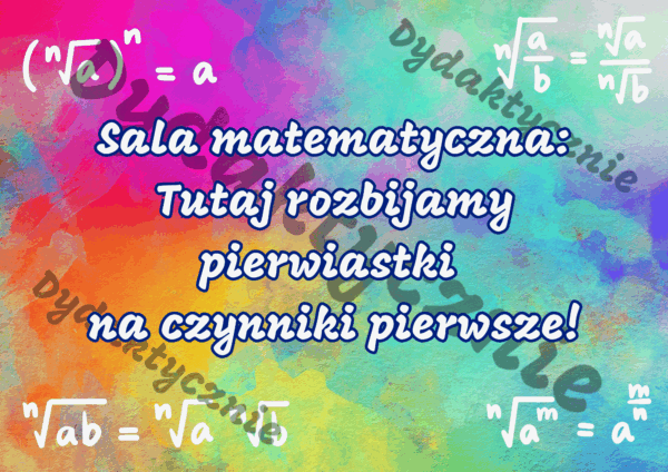 Napisy na drzwi – sala matematyczna - obrazek 5