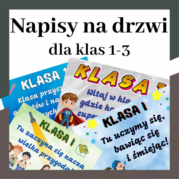 Napisy na drzwi – klasy 1, 2, 3