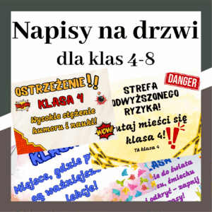 Napisy na drzwi – klasy 4–8
