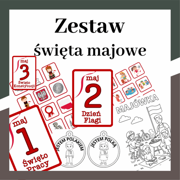 Zestaw materiałów na święta majowe
