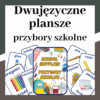 Dwujęzyczne plansze - przybory szkolne